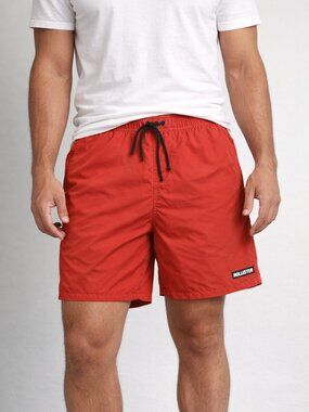 Hollister Men’s Athletic Shorts Red Size L – Drawstring, Lightweight, Excellent